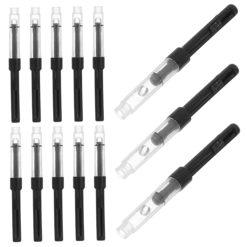 OSALADI 50 Stück Rotierender Tintenabsorber Flasche Twist Universal- Füllfederhalter Für Männer Konverter Wieder Auffüllbar Nachfüllung Tintenstifte Zum Zeichnen Füller Plastik Black von OSALADI