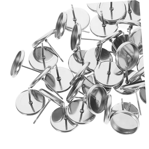 OSALADI 50 Stück Rundbasis Ohrstecker Flache Ohrring Trays für Schmuckherstellung Diy Bastelbedarf Langlebig und Einfach zu Verwenden OSALADI 50 Stück Rundbasis Ohrstecker Flache Ohrring Trays für Schmuckherstellung Diy Bastelbedarf Langlebig und Einfach zu Verwenden von OSALADI