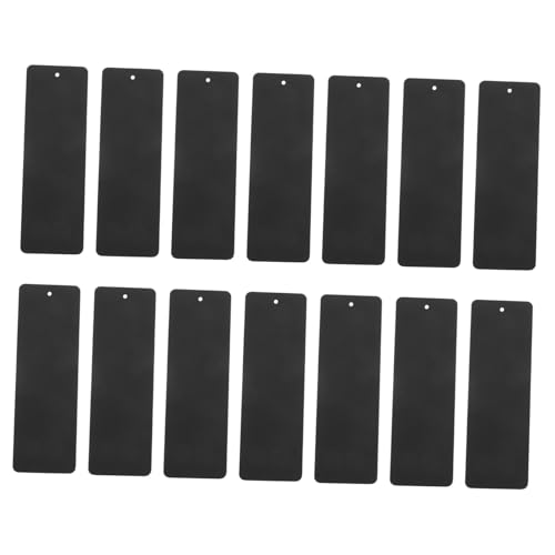 OSALADI 50 Stück Schwarz Leere Lesezeichen aus Karton DIY Geschenkanhänger mit Löchern für Bastelprojekte Multifunktionale Karten für Partys von OSALADI