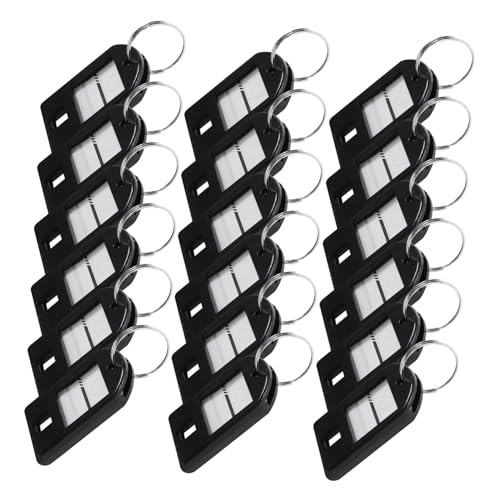 OSALADI 50 Stück Schwarze Wiederverwendbare Schlüsselanhänger mit Beschreibbaren Etiketten Kompakte Portable Schlüsselkennzeichnung für Gepäck Taschen Schlüsselverwaltung OSALADI 50 Stück Schwarze Wiederverwendbare Schlüsselanhänger mit Beschreibbaren Etiketten Kompakte Portable Schlüsselkennzeichnung für Gepäck Taschen Schlüsselverwaltung von OSALADI