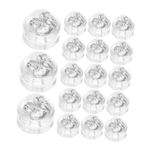 OSALADI 50 Stück Silikon Transparente Ohrstecker Rückseiten Leichte Ohrstecker Stopper aus Silikon Sichere Passform für Dünne Stifte in Platinfarbe von OSALADI