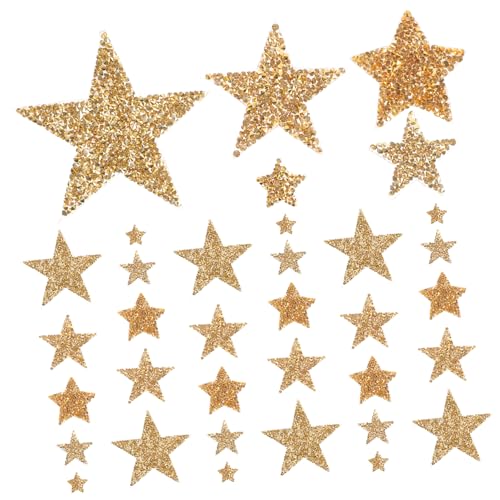 OSALADI 50 Stück Strass Aufbügler Dekorative Stern Bügelbilder für Kleidung Taschen Hüte Schuhe Diy Glitzernde Applikationen für Kreative Reparaturen und Stilvolle Designs von OSALADI