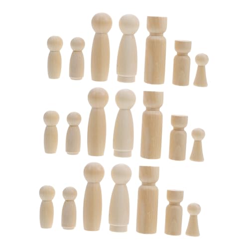 OSALADI 50 Stück Teiliges DIY Holzpuppen Bastelset Unvollendete Holzfiguren zum Bemalen Pädagogisches Kreativität und Feinmotorik Glattes Naturholz für Wohnraumdekoration OSALADI 50 Stück Teiliges DIY Holzpuppen Bastelset Unvollendete Holzfiguren zum Bemalen Pädagogisches Kreativität und Feinmotorik Glattes Naturholz für Wohnraumdekoration von OSALADI