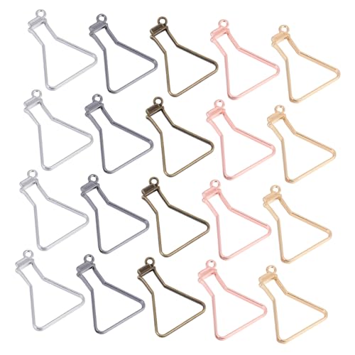 OSALADI 50 Stück Teiliges DIY Schmuckzubehör aus Langlebiger Legierung Offene UV tropfen rahmen für Resin Anhänger Vielseitig für Halsketten Armbänder Schlüsselanhänger und Bastelprojekte von OSALADI