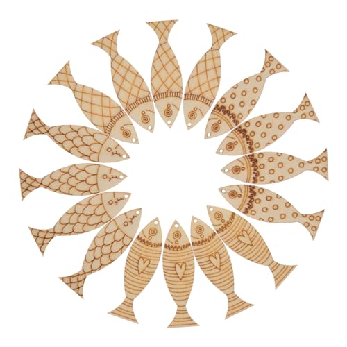 OSALADI 50 Stück Teiliges Fischförmige Holzanhänger Unlackierte DIY Fischdeko für Bastelprojekte Kindergarten Kreative Holzfische für Wand und Partydekoration OSALADI 50 Stück Teiliges Fischförmige Holzanhänger Unlackierte DIY Fischdeko für Bastelprojekte Kindergarten Kreative Holzfische für Wand und Partydekoration von OSALADI