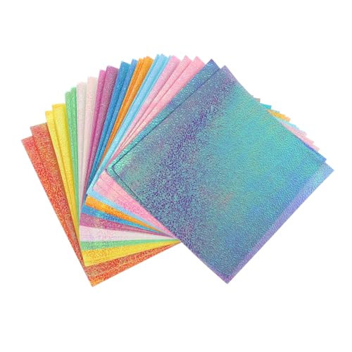 OSALADI 50 Stück Teiliges Quadratisches Origami papier Schimmernd Bunt Glänzendes Faltpapier für DIY Bastelprojekte Handliches Bastelpapier für Kreative Kunst und Dekoration von OSALADI