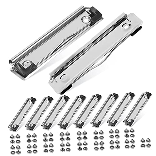 OSALADI 50 Stück Teiliges Set Montierbare Metall Clipboard Clips mit Nägeln Robuste Federspannung Rutschfeste Gummiecken Langlebig für Schule Büro und von OSALADI