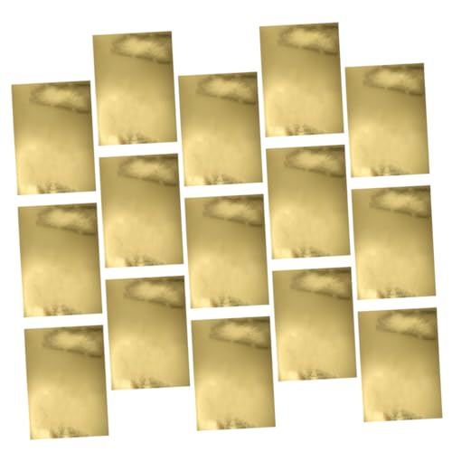 OSALADI 50 Stück Teiliges Spiegel Kartonpapier Gold Metallic Folienblatt für DIY Bastelprojekte Grußkarten Hochzeitseinladungen und Partydekoration mit Spiegelnder Oberfläche von OSALADI