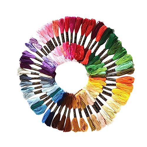 OSALADI 50 Stück Teiliges Stickgarn in Regenbogenfarben Hochwertige Stickgarn für Kreuzstich und Handarbeiten für Anfänger und Kreative Projekte Langlebig und Flexibel OSALADI 50 Stück Teiliges Stickgarn in Regenbogenfarben Hochwertige Stickgarn für Kreuzstich und Handarbeiten für Anfänger und Kreative Projekte Langlebig und Flexibel von OSALADI