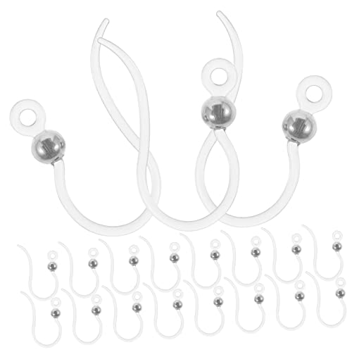 OSALADI 50 Stück Transparente Harz Ohrhaken mit Silbernen Perlen für DIY Schmuckherstellung Umweltfreundliche Ohrhaken Zubehör für Ohrring Basteln Ohrdraht Haken DIY Ohrschmuck Tool OSALADI 50 Stück Transparente Harz Ohrhaken mit Silbernen Perlen für DIY Schmuckherstellung Umweltfreundliche Ohrhaken Zubehör für Ohrring Basteln Ohrdraht Haken DIY Ohrschmuck Tool von OSALADI