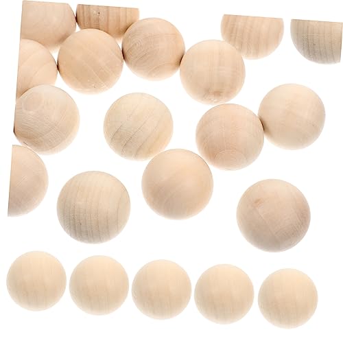 OSALADI 50 Stück Unvollendete Holzkugeln Natürliche Holzperlen für Diy Bastelprojekte ohne Glatte Oberfläche Langlebig und Vielseitig Einsetzbar von OSALADI
