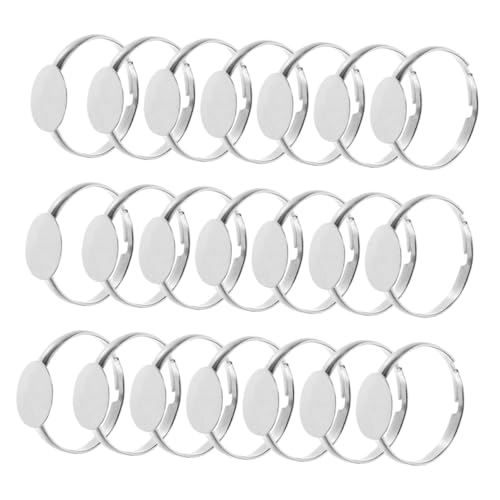OSALADI 50 Stück Verstellbare Ringrohlinge: Diy-schmuckherstellungszubehör Mit Flachem Pad – Runde Ringfassungen Für Bastelprojekte, Weihnachtsgeschenk OSALADI 50 Stück Verstellbare Ringrohlinge: Diy-schmuckherstellungszubehör Mit Flachem Pad – Runde Ringfassungen Für Bastelprojekte, Weihnachtsgeschenk von OSALADI