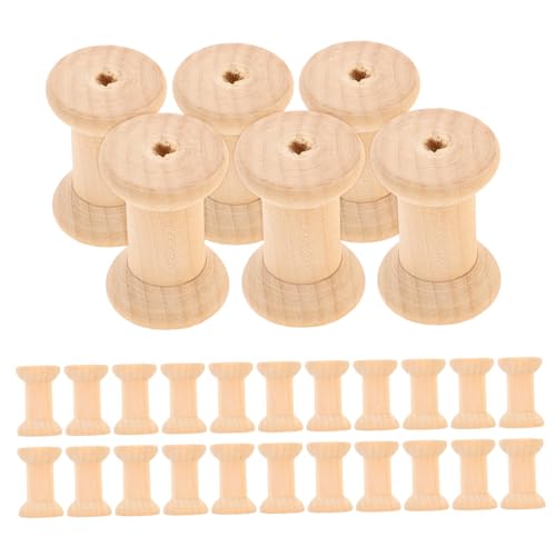 OSALADI 50 Stück Vintage Holzspulen mit Stabile Leere Fadenspulen für Basteln DIY Garnhalter Drahtwickler als Nähfaden Organizer und Haar Flechthalter OSALADI 50 Stück Vintage Holzspulen mit Stabile Leere Fadenspulen für Basteln DIY Garnhalter Drahtwickler als Nähfaden Organizer und Haar Flechthalter von OSALADI