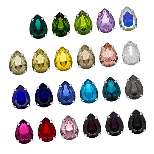OSALADI 50 Stück Wasserfall Rhinestones Kristall Krallen Nähstein Teardrop für Bekleidung Diy Schmuckzubehör Gemischte Farben Langlebig und Funkelnd OSALADI 50 Stück Wasserfall Rhinestones Kristall Krallen Nähstein Teardrop für Bekleidung Diy Schmuckzubehör Gemischte Farben Langlebig und Funkelnd von OSALADI