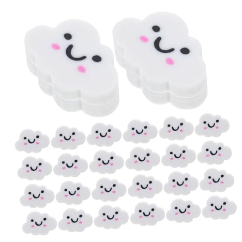 OSALADI 50 Stück Wolkenradierer Halloween Goodies Für Kinderpreise Halloween Radiergummis Masse Mini-radierer Kindergäuer Fun Eraser Für Mini-halloween-radiergummis Weiß von OSALADI
