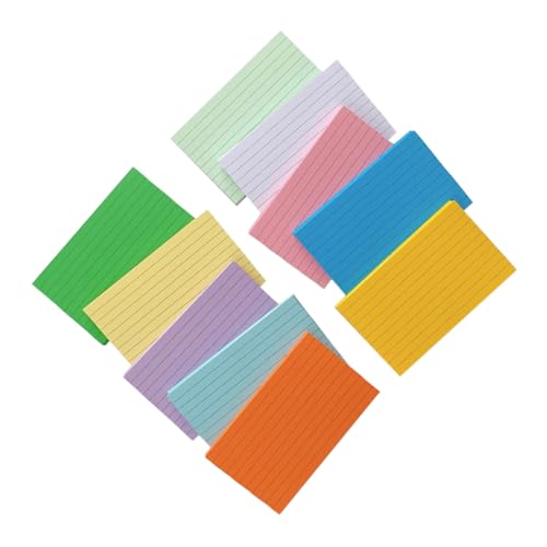 OSALADI 500 Blatt Farbige Karteikarten Index Farbe Brief linierte Karteikarten einfache Karten leere karten für den täglichen gebrauch verdickte Wortkarten Kompakte Graffiti-Karten Papier OSALADI 500 Blatt Farbige Karteikarten Index Farbe Brief linierte Karteikarten einfache Karten leere karten für den täglichen gebrauch verdickte Wortkarten Kompakte Graffiti-Karten Papier von OSALADI