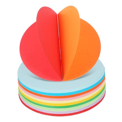 OSALADI 500 Blatt Origami Papier Selber Machen Kreis Pastell Formen Aus Tonpapier Papierhandwerk Farbiges Origami-papier Druckpapier Masse Klapppapier Diy Bastelpapier von OSALADI