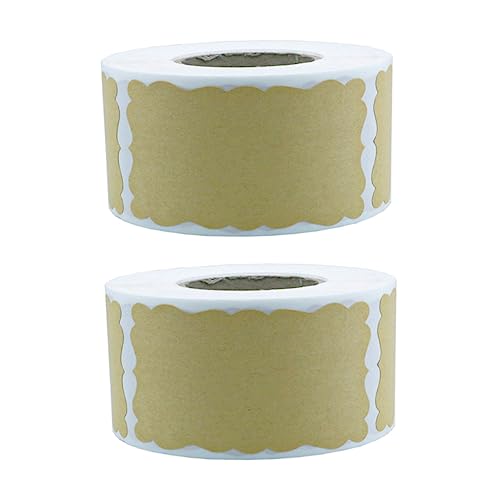 OSALADI 500 Stück Kraftpapier Selbstklebende Aufkleber für DIY Etiketten für Flaschen Gläser und Verpackungen Vielseitige Klebeetiketten für Party und Haushalt von OSALADI