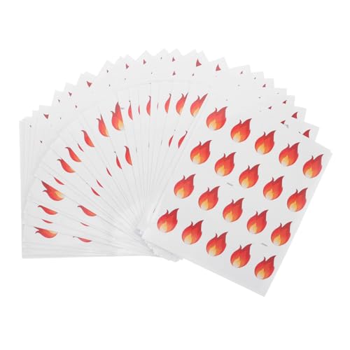 OSALADI 500 Stück Mini Aufkleber Wasserdichte Flammenform Etiketten für DIY Scrapbooking und Gewürzgläser Selbstklebende Kreative Dekoration OSALADI 500 Stück Mini Aufkleber Wasserdichte Flammenform Etiketten für DIY Scrapbooking und Gewürzgläser Selbstklebende Kreative Dekoration von OSALADI