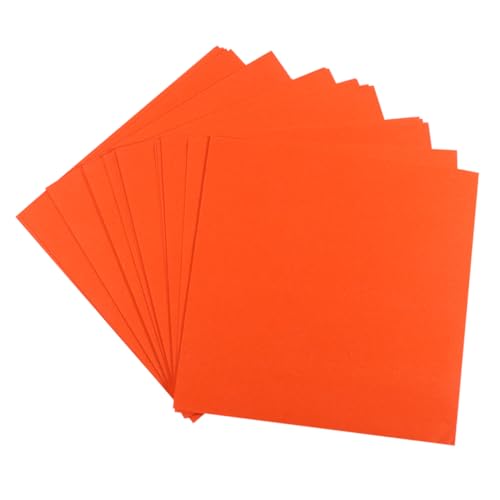 OSALADI 500 Stück Origami Faltpapier Orange Quadratisch Bastelpapier für DIY Handarbeit Kindergarten Bastelset Umweltfreundlich und Vielseitig von OSALADI