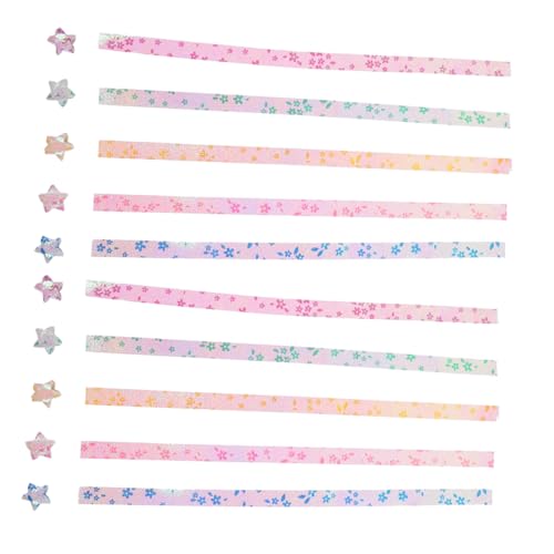 OSALADI 500 Stück Origami Papier Sternstreifen Fluoreszierendes Metallisch-glitzerndes Bastelpapier für Sternfalten DIY Kreative Bastelmaterialien für Party Schule und Geschenkdekoration OSALADI 500 Stück Origami Papier Sternstreifen Fluoreszierendes Metallisch-glitzerndes Bastelpapier für Sternfalten DIY Kreative Bastelmaterialien für Party Schule und Geschenkdekoration von OSALADI
