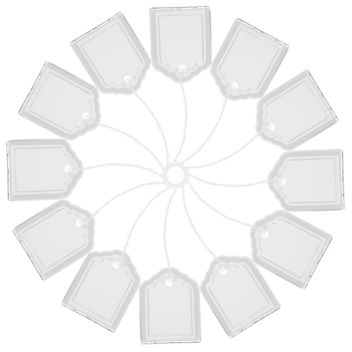 OSALADI 500 Stück leeres Etikett zum Aufhängen Papier wiederverwendbar Aufschlag schreibbar Anzeige Kleidungsetiketten Preisschilder für Schmuck weißes Preisschild Warenanhänger Silver OSALADI 500 Stück leeres Etikett zum Aufhängen Papier wiederverwendbar Aufschlag schreibbar Anzeige Kleidungsetiketten Preisschilder für Schmuck weißes Preisschild Warenanhänger Silver von OSALADI