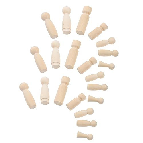 OSALADI 50Stücke DIY Holzpuppen Zum Bemalen Unfertige Holzfiguren Für Bastelprojekte Für Puppenhäuser Hochwertige Holzmaterialien von OSALADI