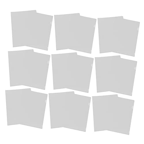 OSALADI 50Stücke Dokumentenmappe Transparente Aktenordner Multifunktional für Schule und Büro Leicht und Platzsparend Robuste Kunststoffhüllen von OSALADI
