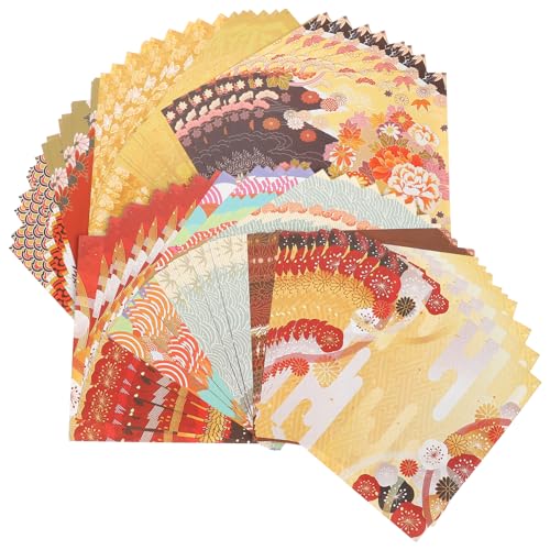 OSALADI 50Stücke Doppelseitiges Origami Papier im Chinesischen Stil Quadratische Faltblätter für DIY Bastelprojekte für Eltern Interaktion von OSALADI