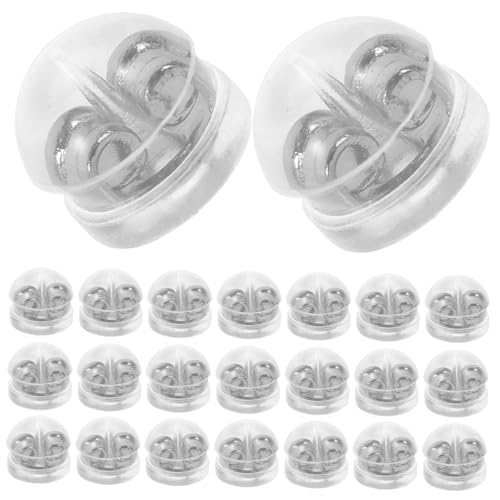 OSALADI 50Stücke Ohrstecker Verschlüsse Kleine Ohrringstopper für Ohrstecker Allergiefrei und Sicher für Empfindliche für Hakenohrringe Praktischer von OSALADI