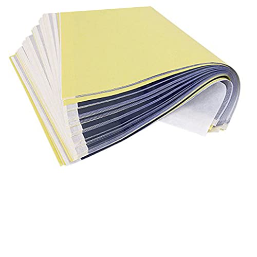 OSALADI 50Stücke Transfer Schablonenpapier Wärmeübertragungspapier für Thermokopiergerät und Nadeldrucker Wiederverwendbar Schützt Hände und Kleidung für Kreative Projekte von OSALADI