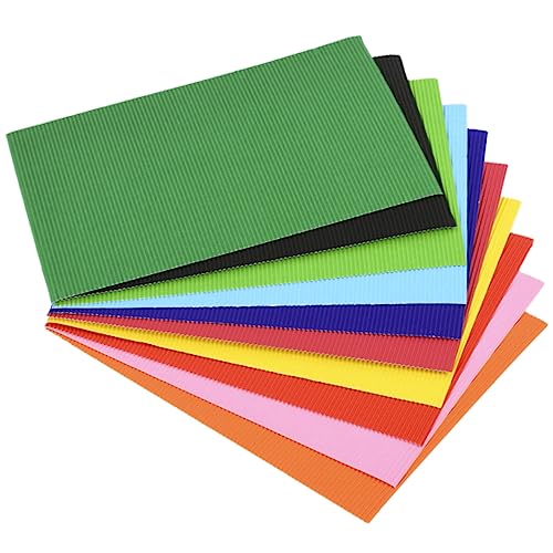 OSALADI 56 Stück Wellpappe Bastelset Buntes DIY Papier für Wellenpapier und Karton für Kreative Bastelprojekte und Origami für Schulprojekte und Gruppenaktivitäten von OSALADI