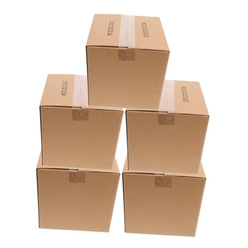 OSALADI 5Er-Boxen Versandkartons Robuste kleine Umzugskartons Quadratkästen Kartons für den Umzug Verpackungsmaterialkartons Versandtaschen Papier Brown OSALADI 5Er-Boxen Versandkartons Robuste kleine Umzugskartons Quadratkästen Kartons für den Umzug Verpackungsmaterialkartons Versandtaschen Papier Brown von OSALADI