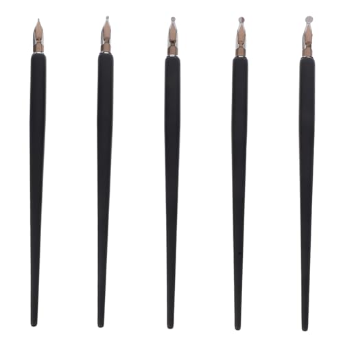 OSALADI 5Er Set Stift Kalligraphie-Füllfederhalter Kalligraphie -Kits für Anfänger Füllfederhalter zum Zeichnen Dekoration zeichnen Holz Black von OSALADI