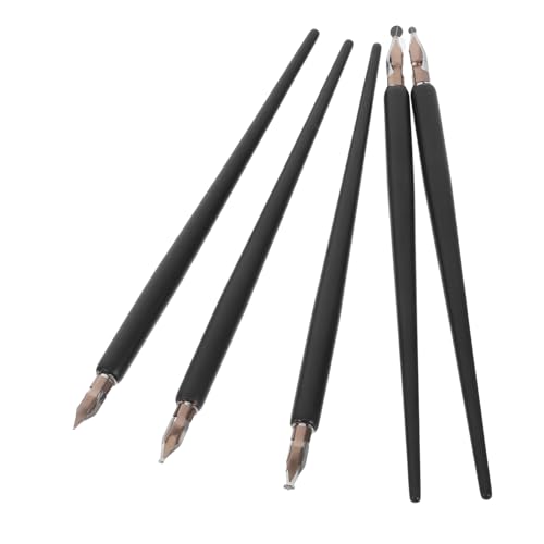 OSALADI 5Er Set Stift Kalligraphie -Kits für Anfänger Kalligraphie-Füllfederhalter Dekoration zeichnen Füllfederhalter zum Zeichnen Holz Black von OSALADI