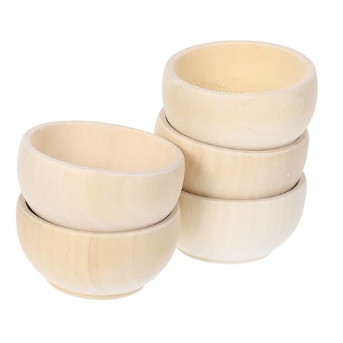 OSALADI 5Stücke Mini Holzschalen DIY Holzspielzeug Unbemalt für Kreative und Bastelprojekte als Tischdeko für Mikrolandschaften OSALADI 5Stücke Mini Holzschalen DIY Holzspielzeug Unbemalt für Kreative und Bastelprojekte als Tischdeko für Mikrolandschaften von OSALADI