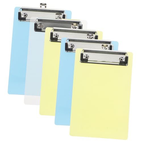 OSALADI 5er Pack Mini Klemmbrett Halter aus Kunststoff Farbenfroh für Notizen Einkaufslisten und Robust Leicht Zufällige Farben Zufällige Farbe Zufällige Farbe von OSALADI