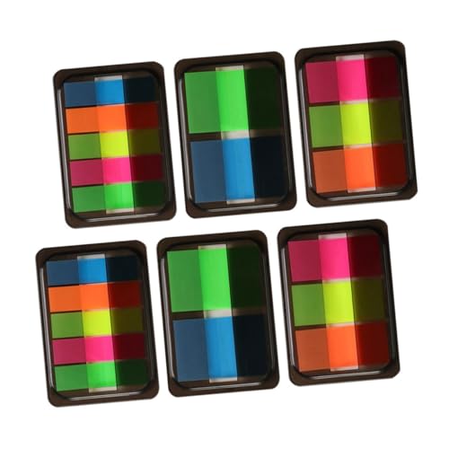 OSALADI 6 Boxen Fluoreszierende Haftnotizen Selbstklebende Index Sticker für Notizen Wiederverwendbare Memo Sticker für Schule Büro und Zuhause Bunte Markierungs und OSALADI 6 Boxen Fluoreszierende Haftnotizen Selbstklebende Index Sticker für Notizen Wiederverwendbare Memo Sticker für Schule Büro und Zuhause Bunte Markierungs und von OSALADI