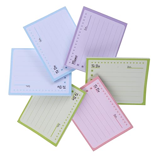 OSALADI 6 Haftnotizen Selbstklebende Notizblöcke Schulmaterial Ästhetisch Memo-aufkleber Für Die Schule Planungsunterlagen Registerkarten Zum Kommentieren Pads Papier Zufällige Farbe OSALADI 6 Haftnotizen Selbstklebende Notizblöcke Schulmaterial Ästhetisch Memo-aufkleber Für Die Schule Planungsunterlagen Registerkarten Zum Kommentieren Pads Papier Zufällige Farbe von OSALADI