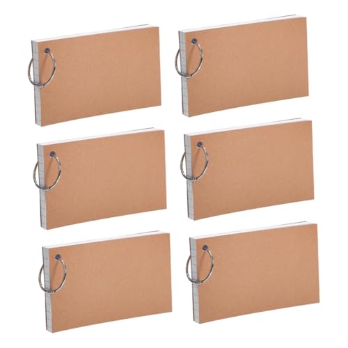 OSALADI 6 Notizbuch Notizbücher Aufnehmen Lernkarten Tragbare Notizbilder Mini-notizblöcke Meeting-notizbücher Karteikarten Notepad Aufnehmen Kleiner Notizblock Papier Weiß von OSALADI