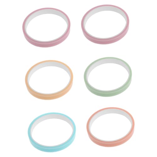 OSALADI 6 Rollen Bunte Klebebänder für Kreative Projekte Farbenfrohe Sticky Ball Tape für Schule Basteln Stressreduzierend Selbstklebend Einfach zu Formen von OSALADI