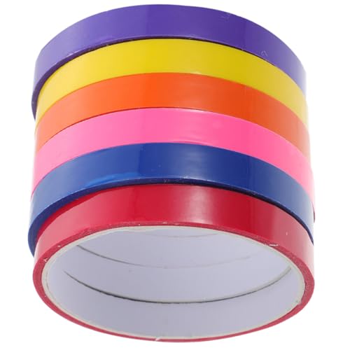 OSALADI 6 Rollen Bunte Sticky Ball Klebebänder Farbiges DIY Sensorisches zur Stressreduktion für Erwachsene von OSALADI