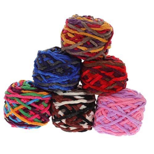 OSALADI 6 Rollen Chunky Strickgarn Dickes Weiches Baumwollgarn zum Handstricken und Häkeln für Pullover Schals Mützen Geeignet für Anfänger und Kreative Diy Projekte OSALADI 6 Rollen Chunky Strickgarn Dickes Weiches Baumwollgarn zum Handstricken und Häkeln für Pullover Schals Mützen Geeignet für Anfänger und Kreative Diy Projekte von OSALADI