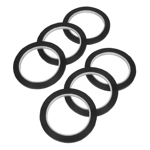 OSALADI 6 Rollen Flamm hemmendes Isolierband Whiteboard-Klebeband im Klassenzimmer Farbe Büro Gitter Mehrzweck-Isolierband Whiteboard-Markierungsband das Haustier Black von OSALADI