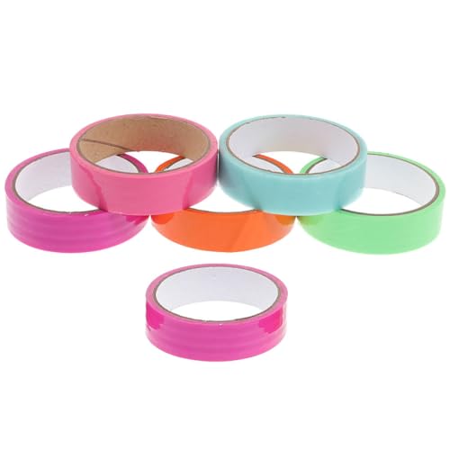 OSALADI 6 Rollen Fünffarbige Klebrige Ballbänder Decompression Sticky Ball Tape Transparentes Klebeband für DIY und Handwerk für Stressabbau und Kreative Projekte von OSALADI