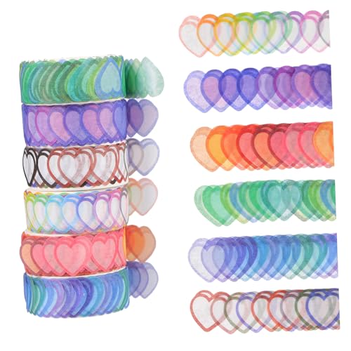 OSALADI 6 Rollen Washi Tape mit Dekoratives Klebeband für Diy Bastelprojekte Scrapbooking Journaling und Home Decoration Aufkleber pro Farbenfroh und Vielseitig OSALADI 6 Rollen Washi Tape mit Dekoratives Klebeband für Diy Bastelprojekte Scrapbooking Journaling und Home Decoration Aufkleber pro Farbenfroh und Vielseitig von OSALADI