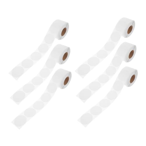 OSALADI 6 Rollen Weiße Selbstklebende Runde Etiketten Beschreibbare Siegelaufkleber für Sichere Verpackung Versand Lagerung Verpackungsdichtungen OSALADI 6 Rollen Weiße Selbstklebende Runde Etiketten Beschreibbare Siegelaufkleber für Sichere Verpackung Versand Lagerung Verpackungsdichtungen von OSALADI