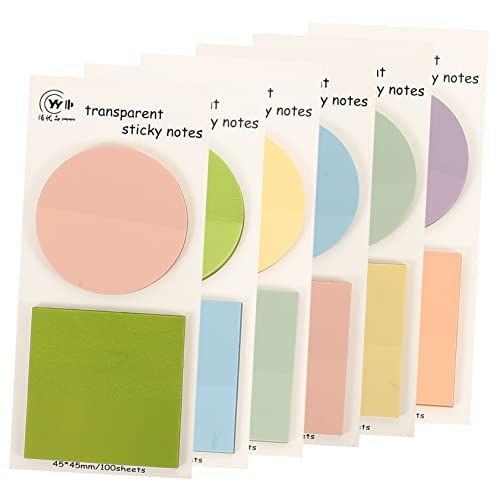 OSALADI 6 Sätze Haftnotiz Bunt Pads Ästhetisch Klebestreifen Klebrig Notepad -aufkleber Formen Schule Memo-sticker Notizblöcke Aus Kunststoff Süße Notizblöcke Das Haustier von OSALADI