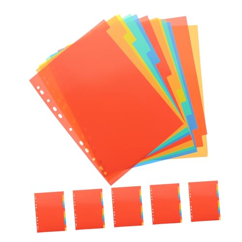 OSALADI 6 Sätze Losblatt-Loch-Indexseite binderteiler Ordner-Teiler Registerteiler aus Kunststoff Dateitrenner mit Tabulatoren Ordner-Organizer-Registerkarten notebook dividers PVC OSALADI 6 Sätze Losblatt-Loch-Indexseite binderteiler Ordner-Teiler Registerteiler aus Kunststoff Dateitrenner mit Tabulatoren Ordner-Organizer-Registerkarten notebook dividers PVC von OSALADI