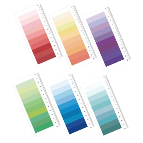 OSALADI 6 Sätze Praktische Haftmarker Transparente Schmale Sticky Tabs für Notizen und Lesezeichen für Büro und Zuhause pro Set von OSALADI